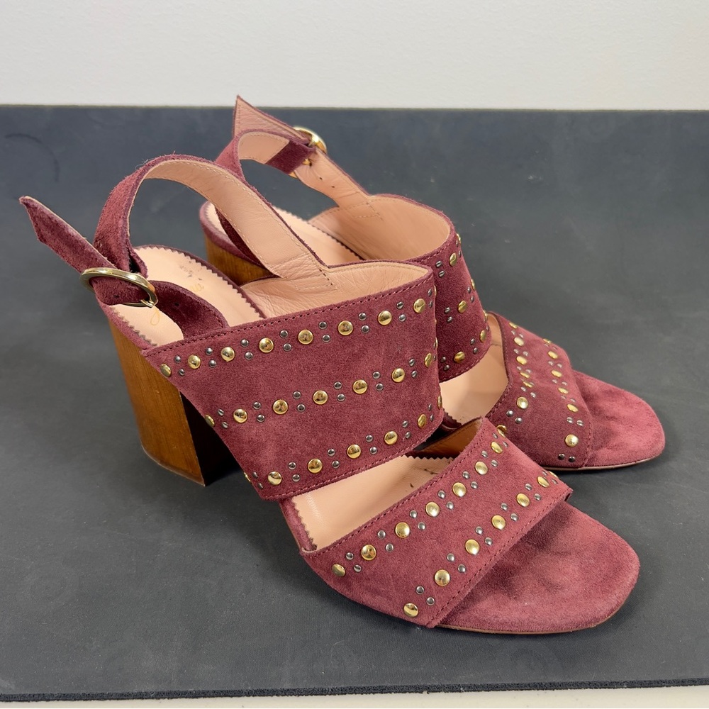 Jcrew Size 8.5 Stella Heels In Studded Suede - Bu… - image 2